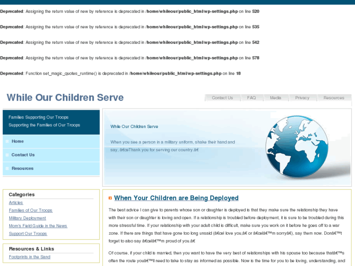 www.whileourchildrenserve.com
