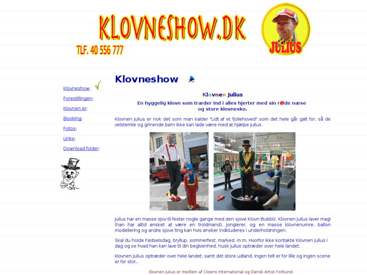 www.klovneshow.dk