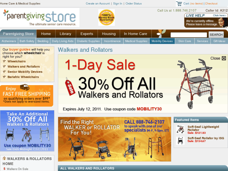 www.the-rollator-walker-and-cane-store.com