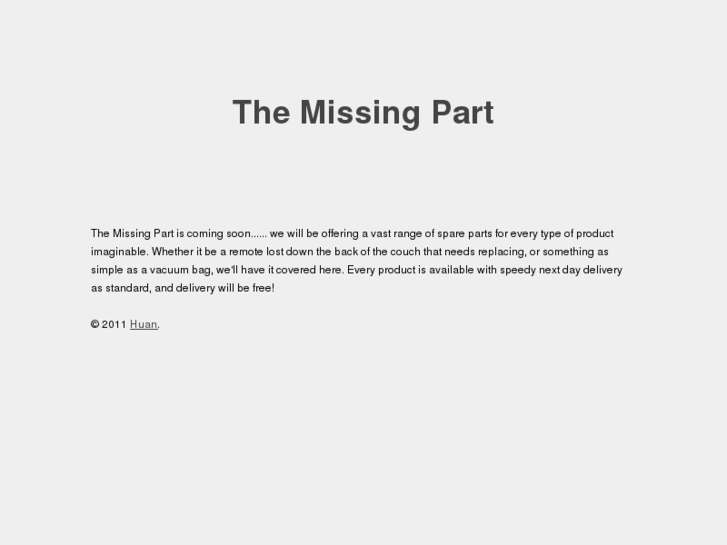 www.themissingpart.co.uk