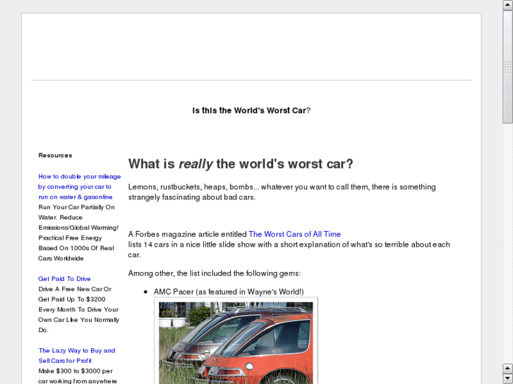 www.worldsworstcar.com