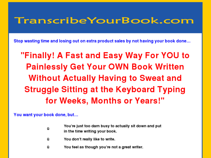 www.transcribeyourbook.com