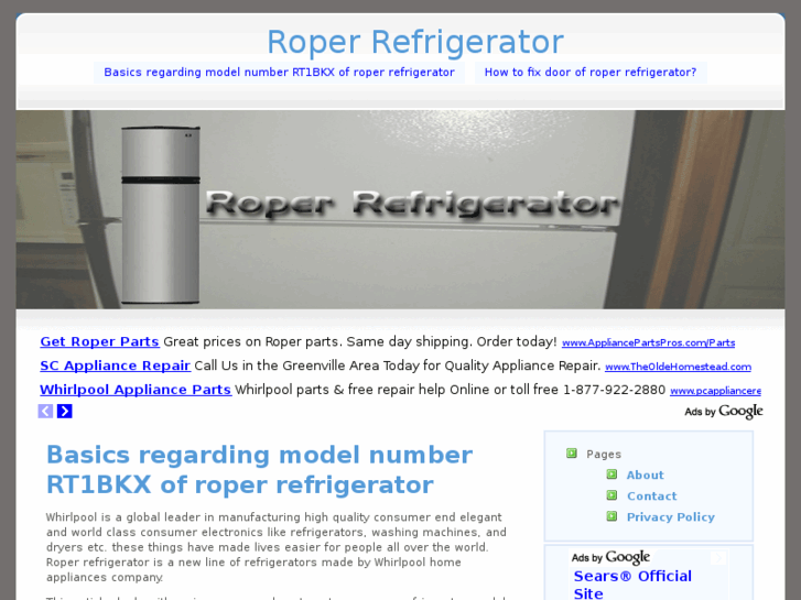 www.roperrefrigerator.net