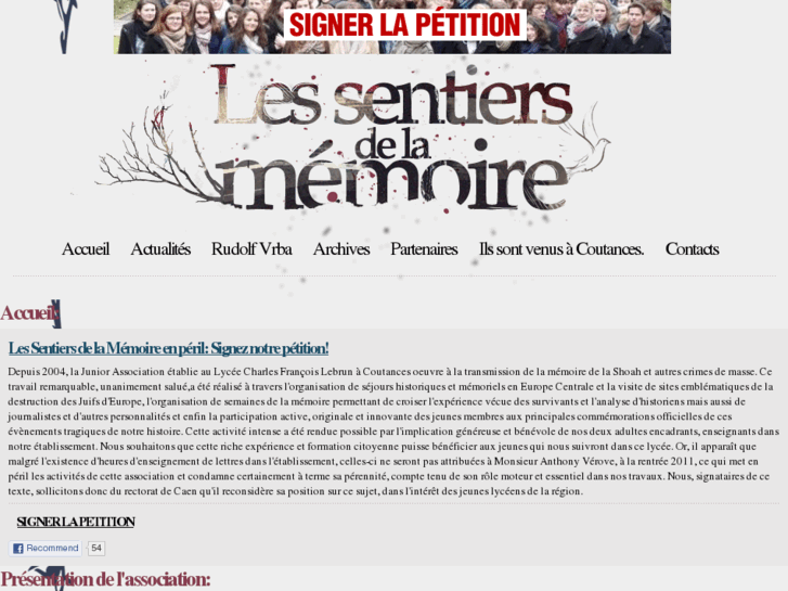 www.sentiersdelamemoire.org