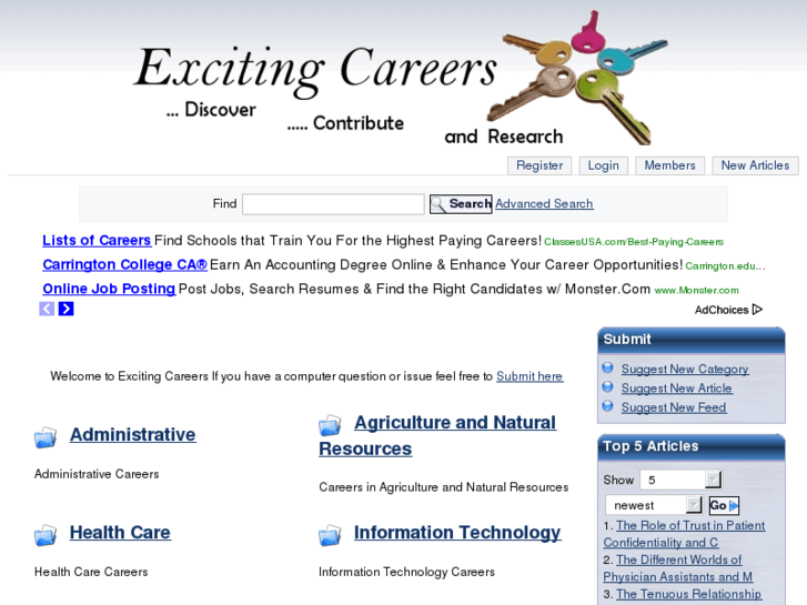 www.excitingcareers.info