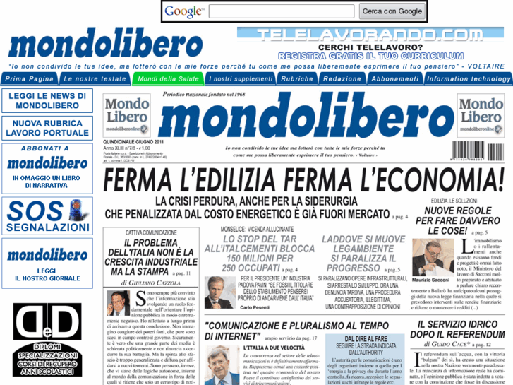 www.mondolibero.it