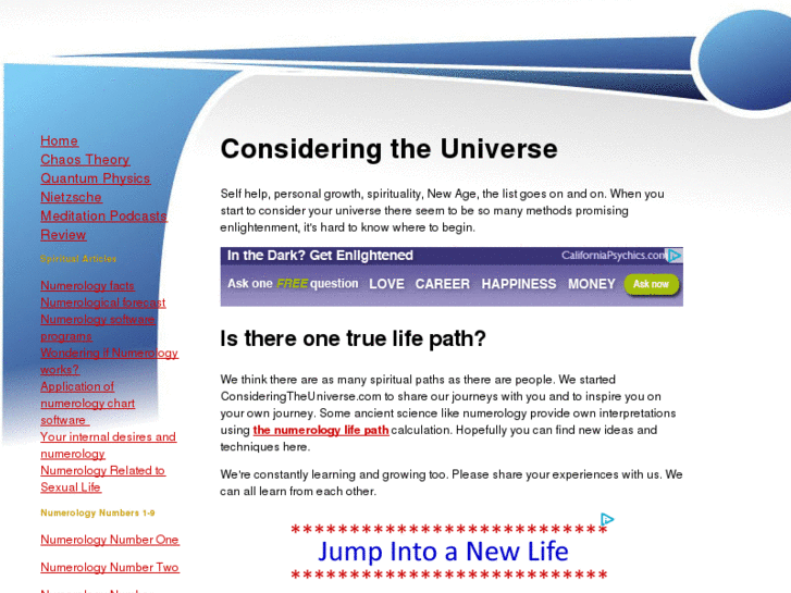 www.consideringtheuniverse.com