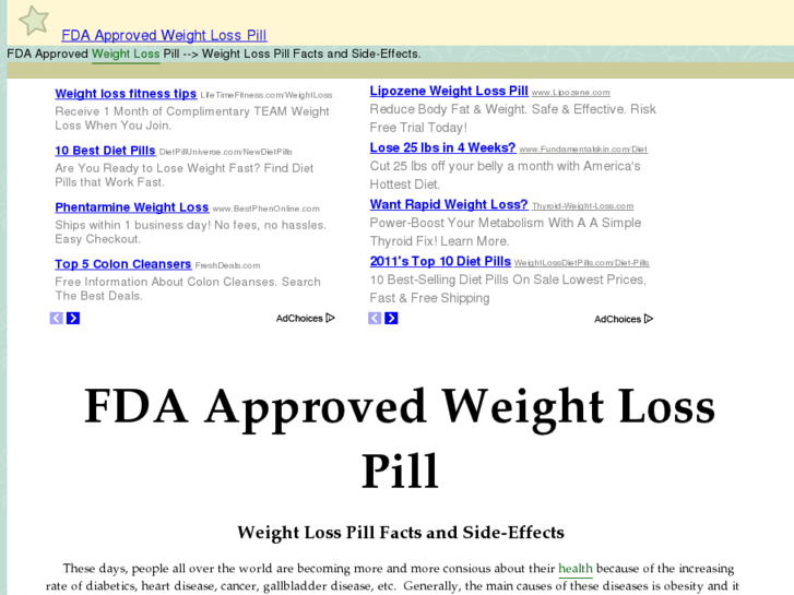 www.fdaapprovedweightlosspill.com