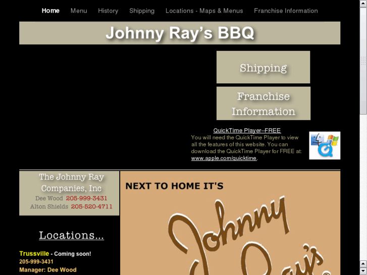 www.johnnyraysbbq.com