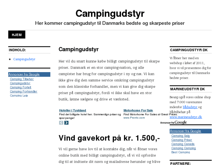 www.campingudstyr.dk