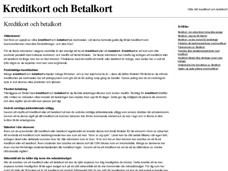 www.kreditkort-och-betalkort.se