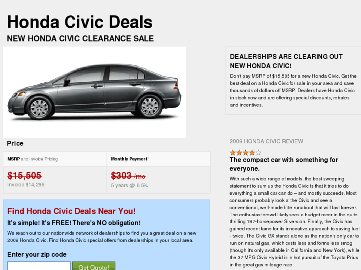 www.hondacivicdeals.com