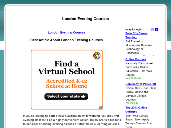 www.londoneveningcourses.com