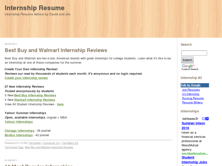 www.resume-internship.com