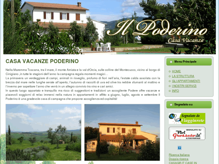 www.casavacanzepoderino.it