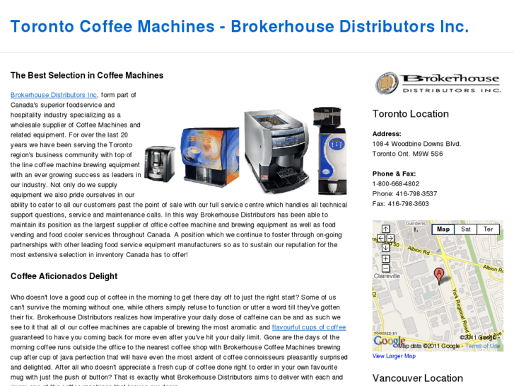 www.coffeemachinestoronto.com