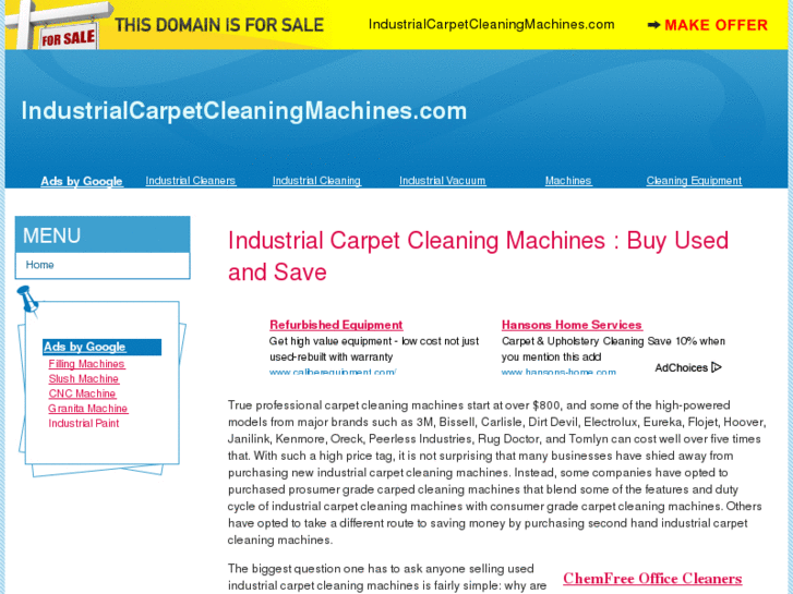 www.industrialcarpetcleaningmachines.com