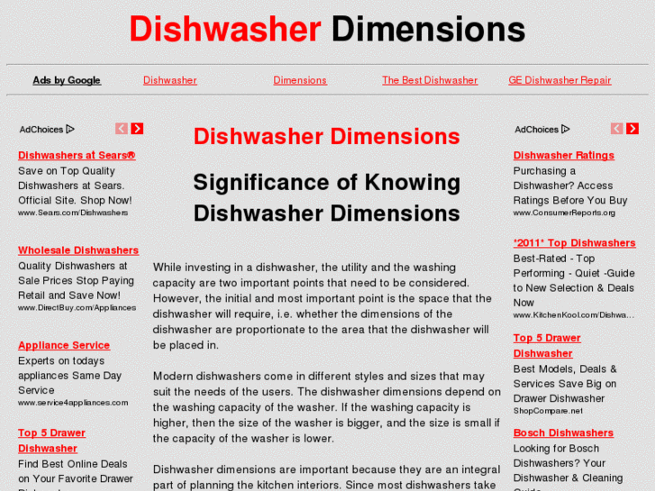 www.dishwasherdimensions.com