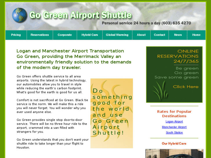 www.gogreenairportlimo.com