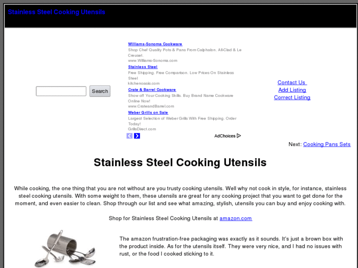 www.stainlesssteelcookingutensils.com