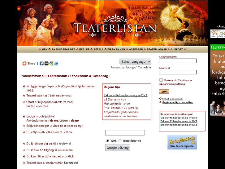 www.teaterlistan.se