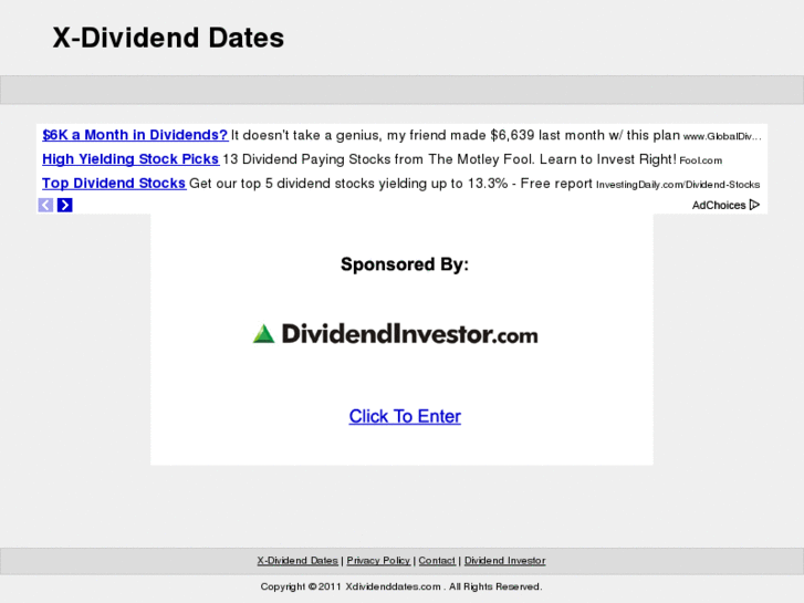 www.xdividenddates.com