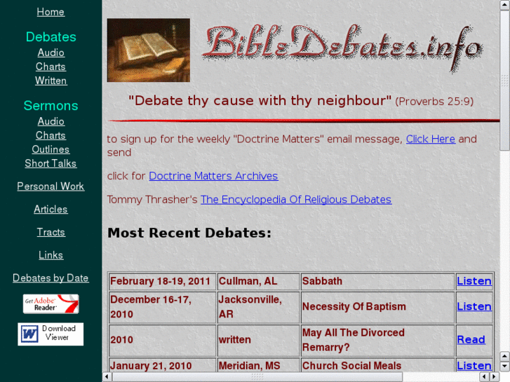 www.bibledebates.info