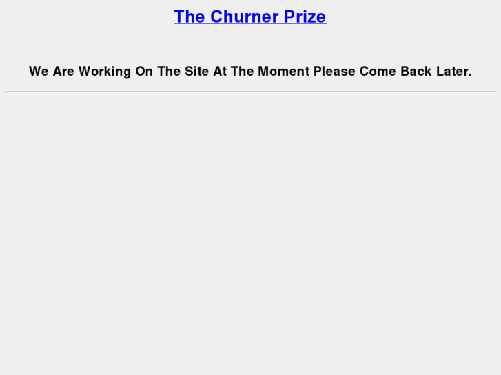 www.churnerprize.co.uk