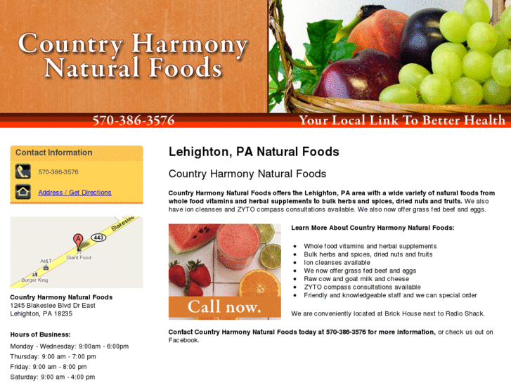 www.countryharmonynaturalfoods.com