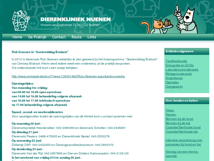 www.dierenklinieknuenen.nl