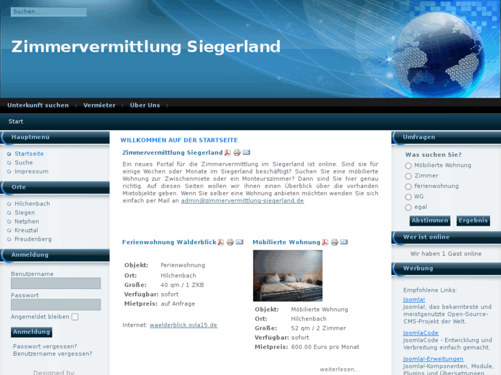 www.zimmervermittlung-siegerland.de