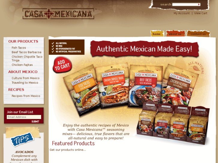 www.casamexicanafoods.com