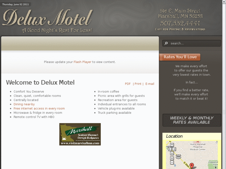 www.deluxmotelmarshallmn.com