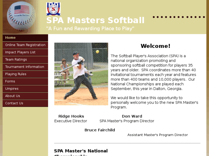 www.mastersspasoftball.com