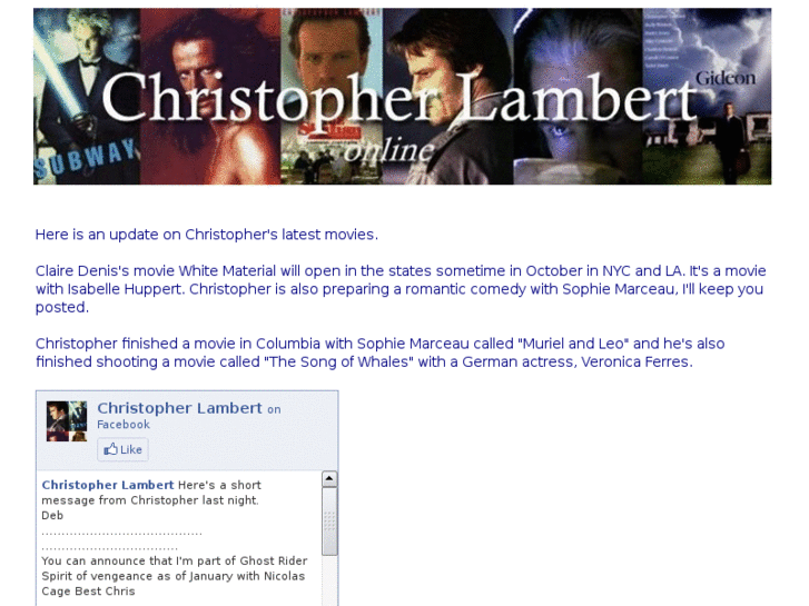 www.officialchristopherlambertwebsite.com