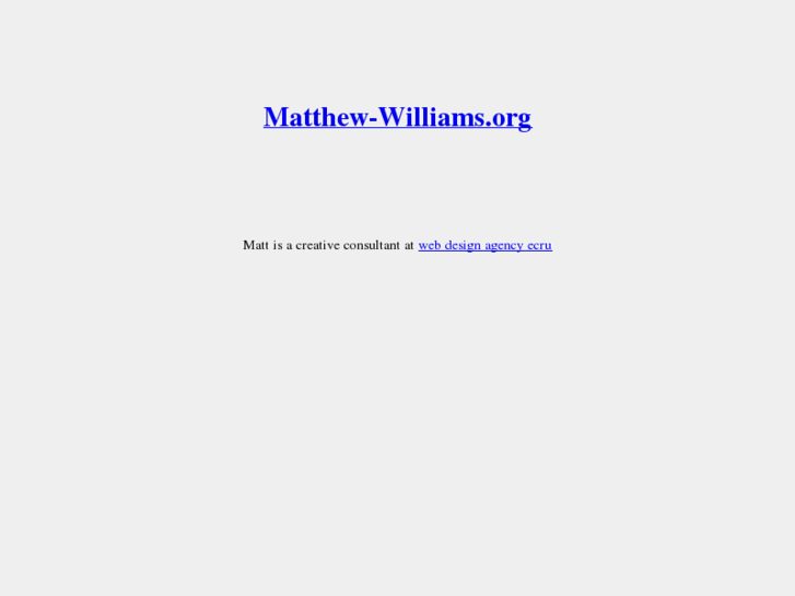 www.matthew-williams.org