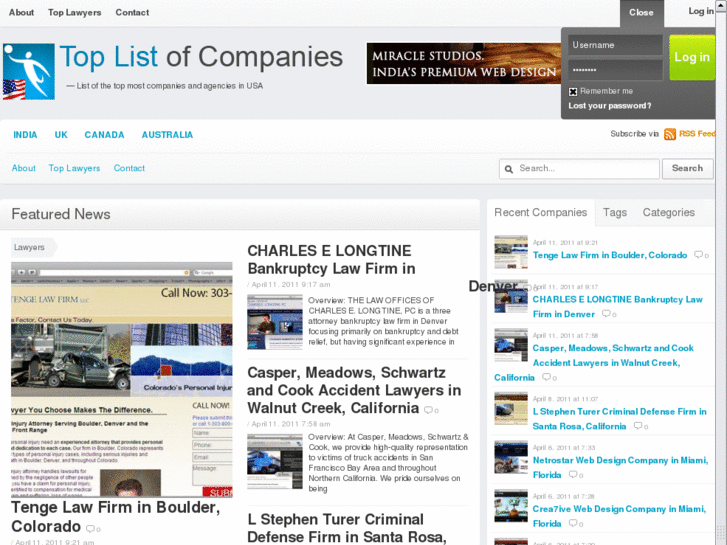 www.toplistofcompanies.com