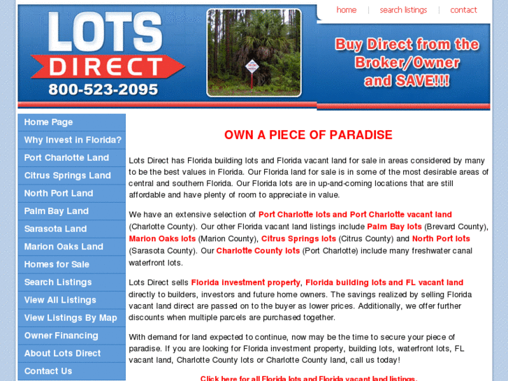 www.lotsdirectflorida.com