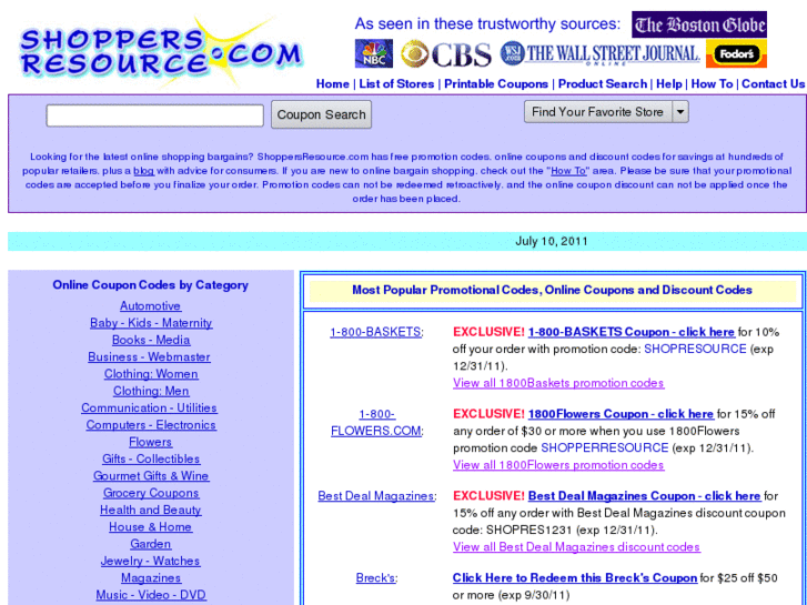 www.shoppersresource.net