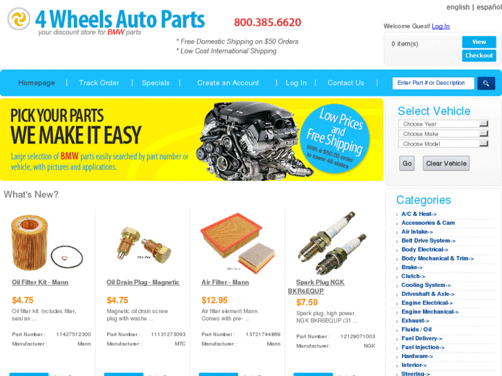 www.4wheelsautoparts.com