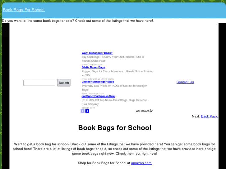 www.bookbagsforschool.com