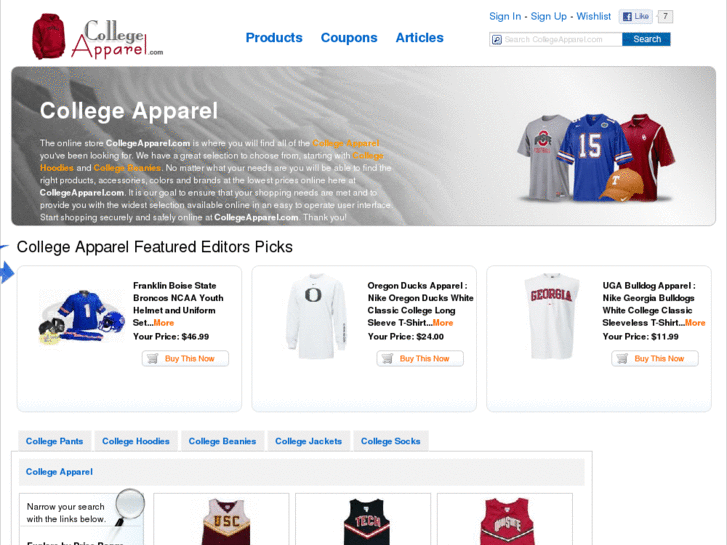 www.collegeapparel.com