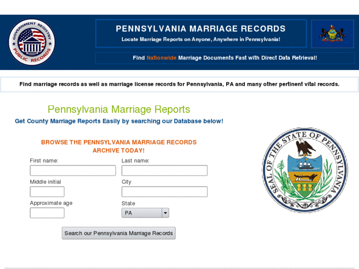 www.pennsylvaniamarriagerecords.org