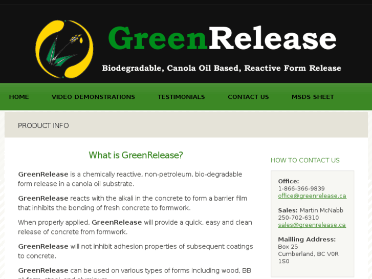 www.greenrelease.ca