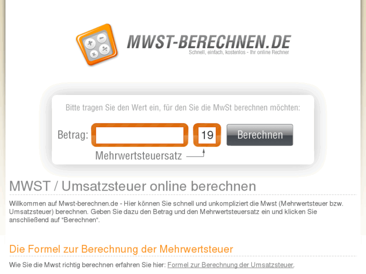 www.mwst-berechnen.de