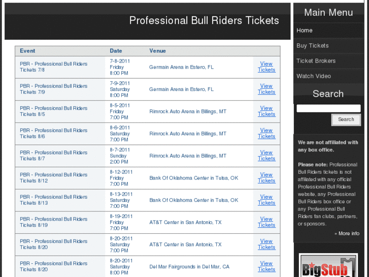 www.professionalbullriderstickets.com