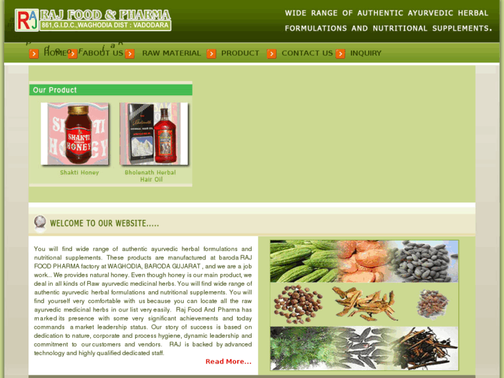 www.rajfoodandpharma.com