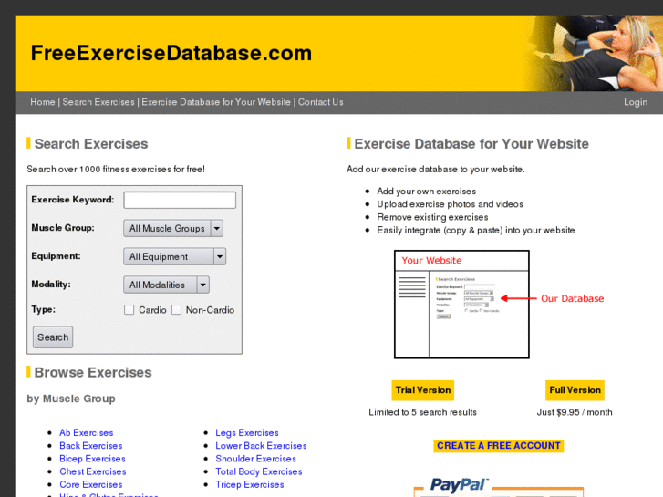 www.freeexercisedatabase.com