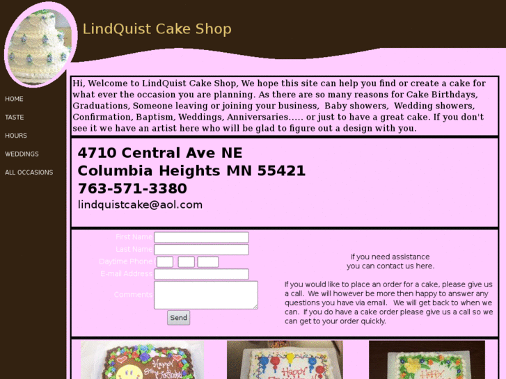 www.lindquistcakeshop.com