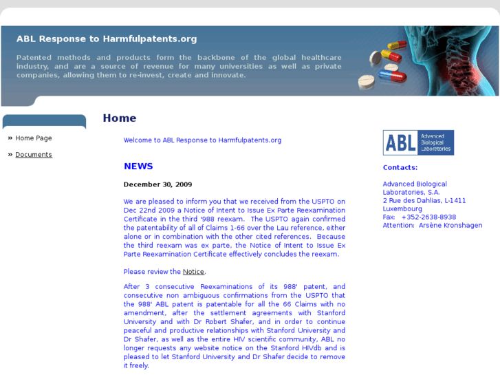 www.ablresponsetoharmfulpatents.com